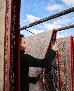 خشک کردن قالی در قالیشویی شرق تهران